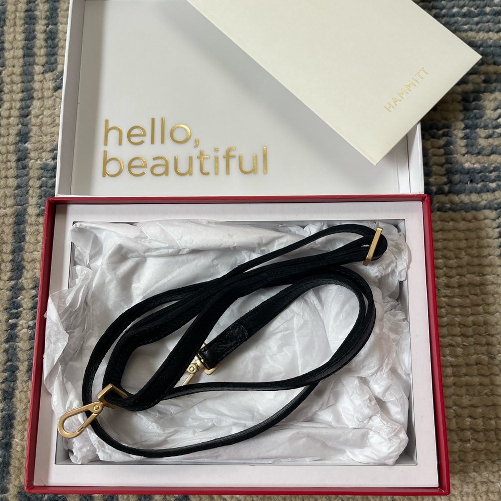 Hammitt Black Strap with Gold Accents